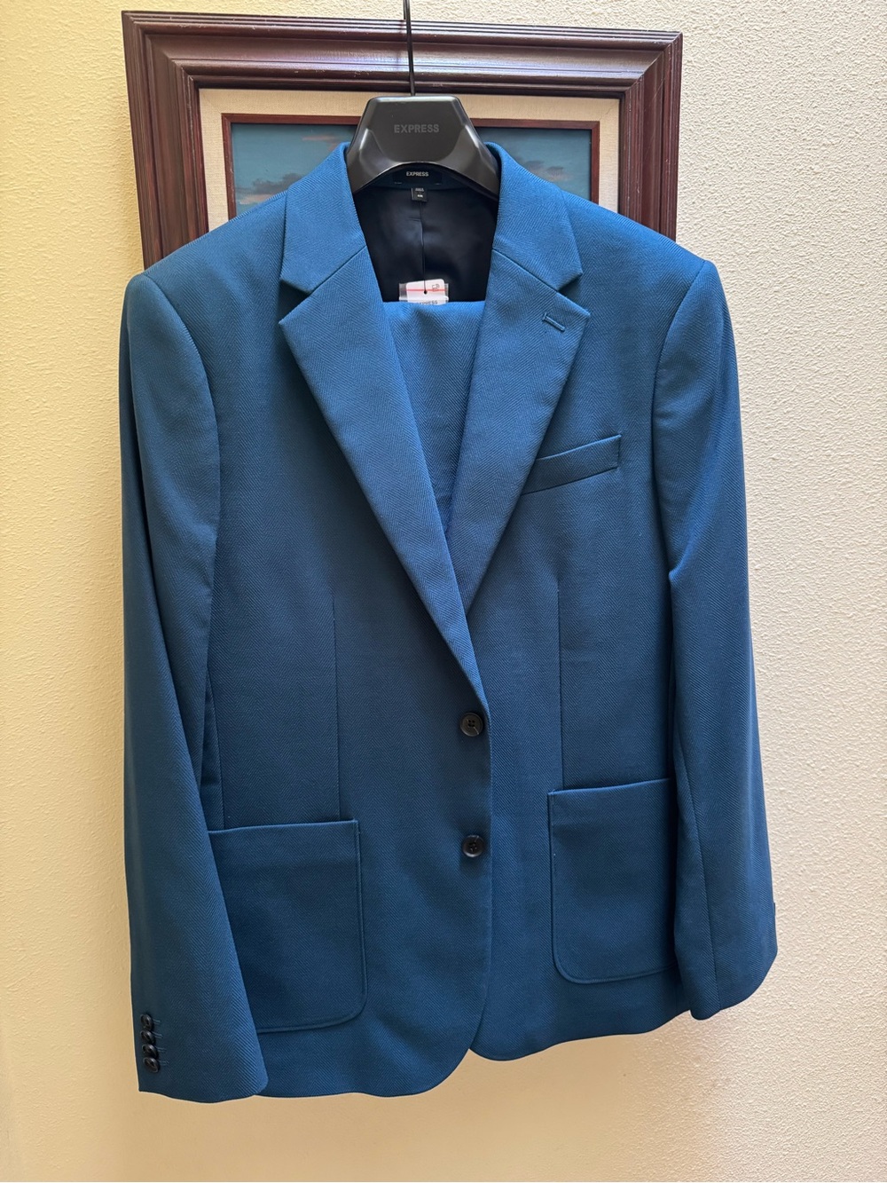 Express Men's Teal Single-Breasted Sport Coat